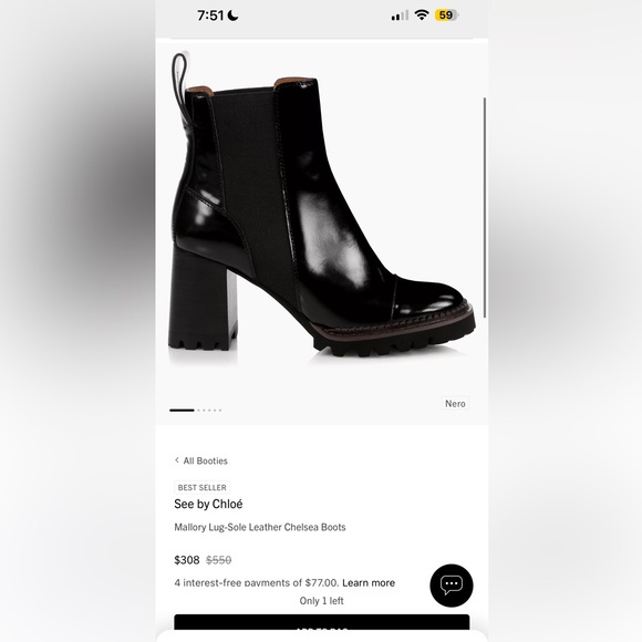 See By Chloe Shoes - See By Chloe Shiny Black Chelsea Boots